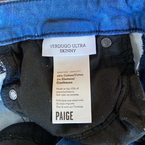 Paige denim ladies jeans with starry night type scene in size 27. - Picture 5 of 10